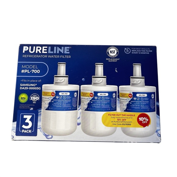 Pureline Other - Pureline Refrigerator Water Filter 2 pk #PL-700 ‎ Samsung DA29-00003G Taste Odor